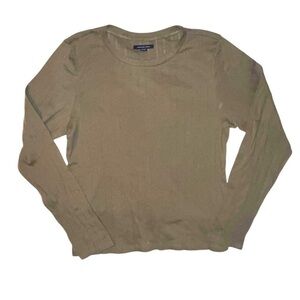 American Eagle Long Sleeve Shirt Olive Green Color Size XL